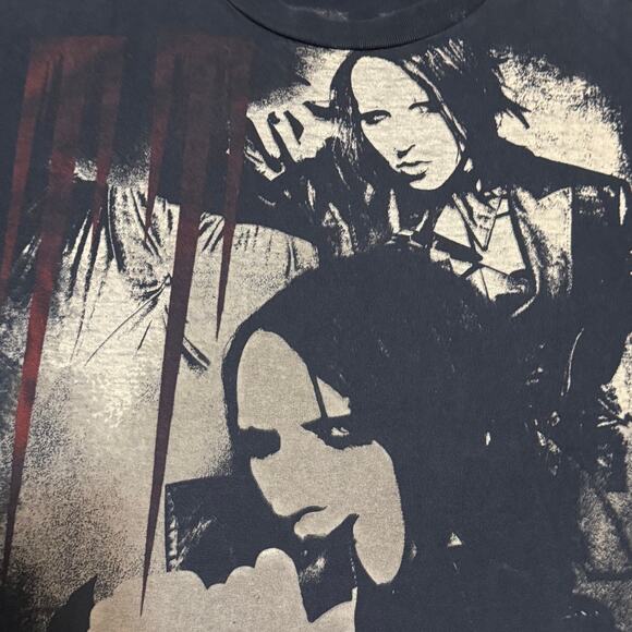 2000s Marilyn Manson Gothic Shirt Size M/L Band Tee - Picture 4 of 7